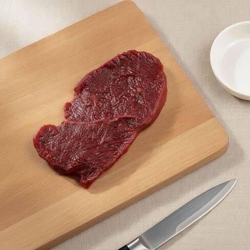 Meat Slice Prop Realistic Artificial Meat Display Model Fake Beef Cut PVC Food Suitable for Butcher Shops Supermarket showcases Restaurant Photography, Pork Slice, 12cm X 8cm X 2cm, 68g in Saudi Arabia