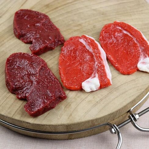 Meat Slice Prop Realistic Artificial Meat Display Model Fake Beef Cut PVC Food Suitable for Butcher Shops Supermarket showcases Restaurant Photography, Pork Slice, 12cm X 8cm X 2cm, 68g in Saudi Arabia