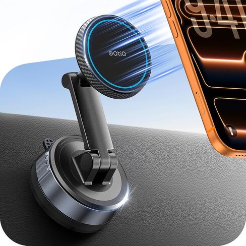 OQTIQ Magnetic Phone Holder for Car, Suction Cup Phone Mount for MagSafe in Saudi Arabia