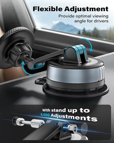 OQTIQ Magnetic Phone Holder for Car, Suction Cup Phone Mount for MagSafe in Saudi Arabia