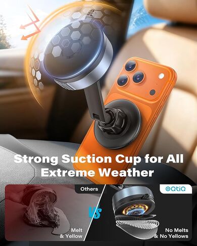 OQTIQ Magnetic Phone Holder for Car, Suction Cup Phone Mount for MagSafe in Saudi Arabia