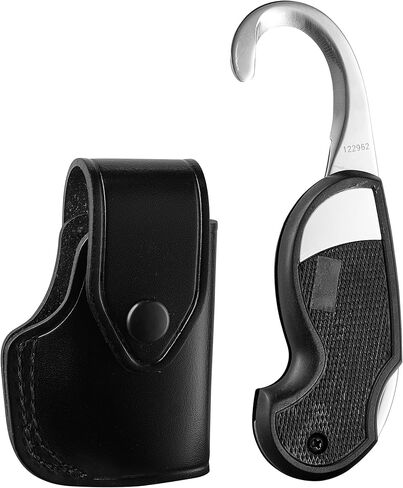 JAY-PEE 911 Rescue Tool Cut Down Knife with Nylon Pouch Seat Belt Cutter Rounded Stainless Steel Emergency Safety Hook Knife with Holder Foldable Compact for Corrections Prison Guards and Emergency in Saudi Arabia