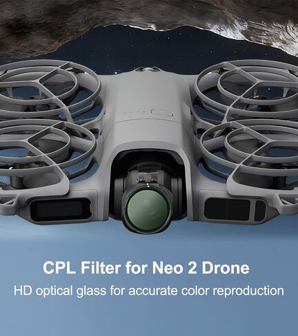 CPL Filter for DJI Neo 2 Drone, HD Optical Glass Gimbal Safe Snap On Lens Filter for Aerial Photography in Saudi Arabia