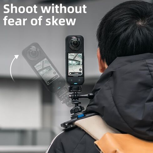 360° Rotation Magnetic Backpack Clip Mount, Quick Release Shoulder Strap Clip Holder Compatible with Insta360 X5/X4/X3 and Other Action Camera in Kuwait