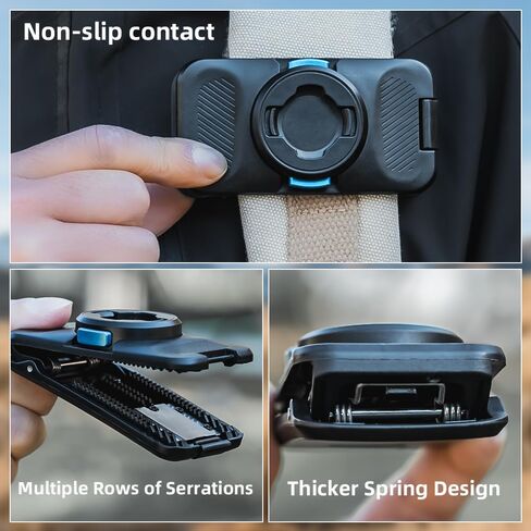 360° Rotation Magnetic Backpack Clip Mount, Quick Release Shoulder Strap Clip Holder Compatible with Insta360 X5/X4/X3 and Other Action Camera in Kuwait