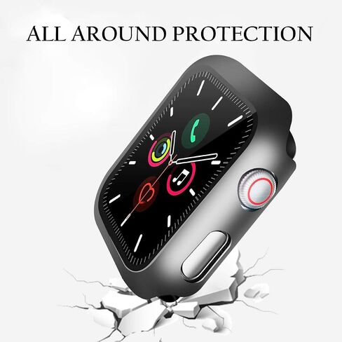 YMHML Compatible with Apple Watch 42mm Series 3/2/1 Case with Built-in Tempered Glass Screen Protector, Thin Guard Bumper Full Coverage Hard Cover for iWatch Accessories in Saudi Arabia