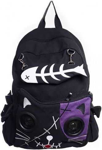 Lost Queen Kitty Speaker Backpack (Black/Purple) in Saudi Arabia
