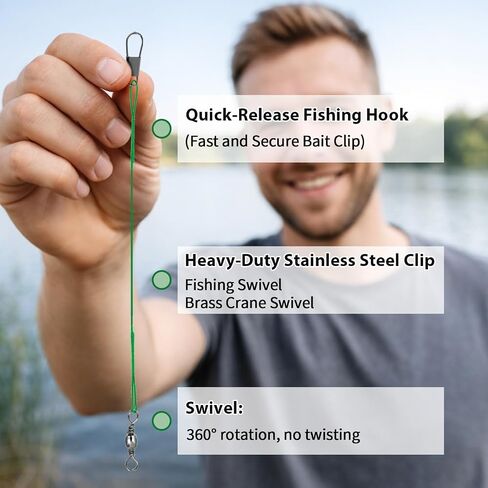 60 Pcs 8in/10in/12in Fishing Leaders with Swivels and Snaps in Saudi Arabia