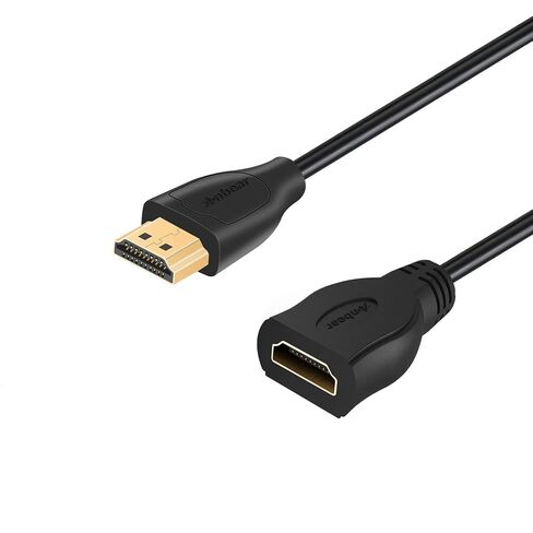 4K HDMI Extension Cable 2FT, High Speed HDMI Extender Cable 4K@60HZ(Male to Female) Compatible for Xbox One,PS5,PS4,Roku TV Stick,Blu Ray Player in Saudi Arabia