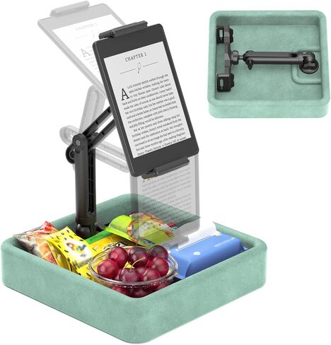 KDD Tablet Pillow Stand - Multi-Angle Adjustable iPad Holder for Lap, Bed and Desk - Foldable Kindle Soft Pad Dock with Storage Tray Compatible with iPad Pro 12.9, Air Mini, Phone, E-Reader in Saudi Arabia