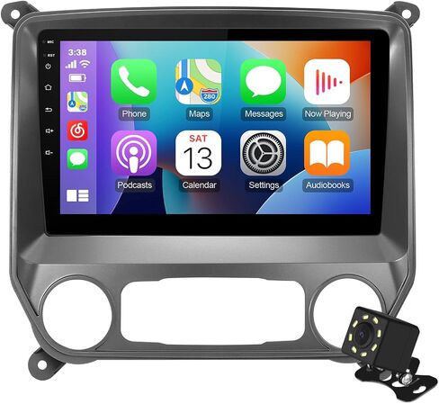 10.1 Inch IPS Touchscreen Android 12 Car Stereo for Chevrolet Silverado/GMC Sierra 2014-2018 with Wireless CarPlay & Android Auto 2+32GB Car Radio, Support GPS, WiFi, Bluetooth, FM, Backup Camera, in Saudi Arabia