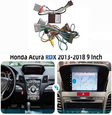 Android 14 Car Radio Stereo for Honda Acura RDX 2013-2018, 9 Inch Touch Screen Dash Kit with Wireless CarPlay Android Auto GPS Navigation Bluetooth SWC WiFi 5G DSP RDS FM Camera in Saudi Arabia