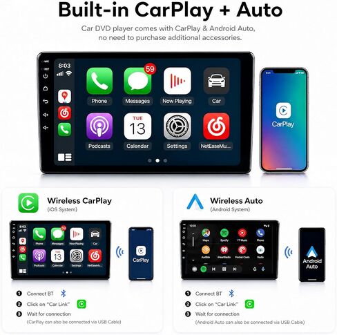 Android 14 Car Radio Stereo for Honda Acura RDX 2013-2018, 9 Inch Touch Screen Dash Kit with Wireless CarPlay Android Auto GPS Navigation Bluetooth SWC WiFi 5G DSP RDS FM Camera in Saudi Arabia