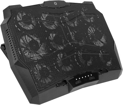 Laptop Cooling Pad, 3500RPM Type C 12 Fans 5 Height Adjustable Portable Cooler Stand with Powerful Airflow, for Laptop and Tablet in Saudi Arabia