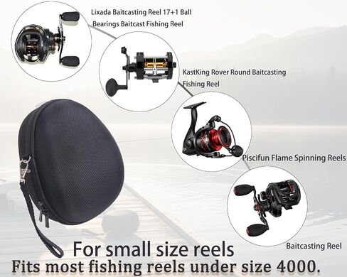 Hard Protective Travel Case Compatible with Baitcasting/Bater/Giratório/Raft Reel Fishing Accessories Bolsa de armazenamento in Saudi Arabia