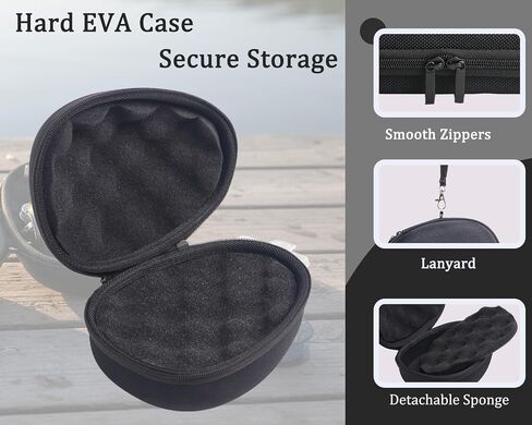 Hard Protective Travel Case Compatible with Baitcasting/Bater/Giratório/Raft Reel Fishing Accessories Bolsa de armazenamento in Saudi Arabia