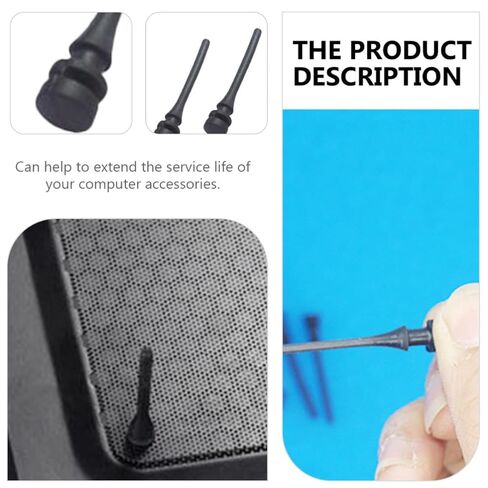 Generic 20pcs PC Case Fan Screws Silicone Noise Canceling Long Screws for Computer Cooling Easy to Install in Kuwait