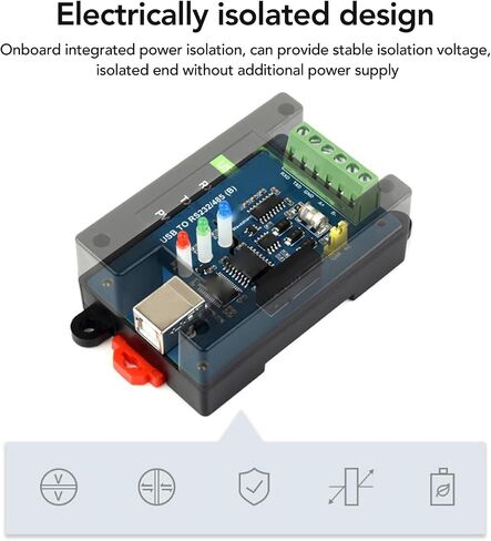 USB to RS232 RS485 Converter, FT232RNL Chip Industrial Grade Isolated USB Converter with 3 LED Indicator, Support Multi Communication Interface Conversion & Multi System, Ideal in Saudi Arabia