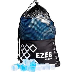 Reusable Ice Cubes for Coolers - Mega Freeze 10.5 lb Bag, 335 Blue Ice Cubes Use in Drinks, Lunch Boxes, Fishing, Refreezable Party Ice, Ice Bath in Kuwait