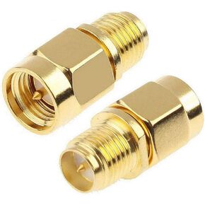 SMA Male Plug to RP-SMA Female RF Straight Connector Gold Plating Adapter for Wi-Fi Antenna Repeaters Radio Signal Extension Cable (2 Pack) in Saudi Arabia