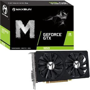 maxsun Geforce GTX 1650 4GB Video Graphics Card GPU for Computer Gaming PC GDDR6 128-Bit Dual Fan HDMI/DP/DVI 4K HDCP DirectX 12 in Saudi Arabia