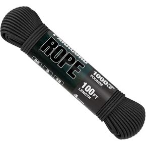 Paracord Rope 1000 lb - 13-Strand Nylon Cord 100ft Parachute Cord - 4MM 5/32" Utility String for Camping Survival Outdoor Gear DIY Bracelet Clothesline Black in Saudi Arabia