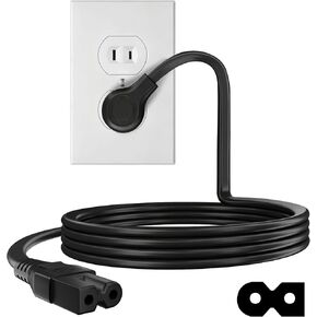 Polarized 2 Prong C7 Power Cord, 180 Degree Plug, Replacement AC Cord in Kuwait