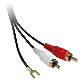 Fluance Gold Plated RCA Cable with Dual Spade Ground Wire, 3 Feet (PFHTCA) in Saudi Arabia
