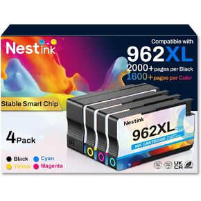 962XL Ink Replacement for HP 962XL Ink Cartridge Combo Pack for the HP Ink 962 XL Work for officejet Pro 9010 Ink Cartridges 9015 9020 9025 Series Printers (Black, Cyan, Magenta, Yellow) in Saudi Arabia