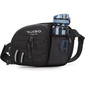 Geestock Waist Pack with Water Bottle Holder, 2L Hiking Fanny Pack, Green in Saudi Arabia