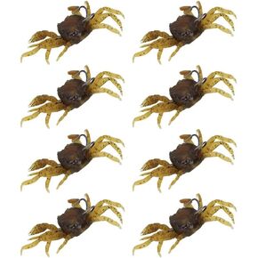 8Pcs Artificial Crab Lures Soft PVC Fishing Bait with Hooks 3D Simulation for Freshwater and Saltwater Fishing Accessory in Saudi Arabia