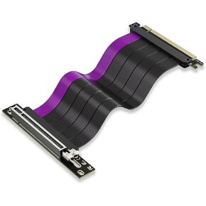 Pcie 4.0 Riser Cable, 200mm/7.8inch, Pcie 4.0 X16 High Speed Flexible Extension for PCIe 4.0/3.0 GPUs, 90 Degree Adapter Compatible, with 4090 4080 4070 3090, Black in Kuwait