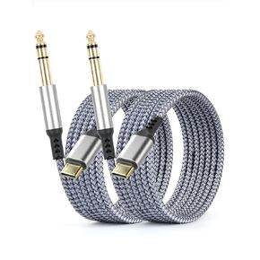 2 Pack USB C to 6.35mm 1/4 inch TRS Cable Audio Adapter Jack Stereo Cable in Saudi Arabia