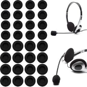 32Pcs Black Headphone Earpads Replacement Cushions in Saudi Arabia