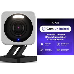 WYZE Cam v4 Grey 2-Pack Cam Unlimited Monthly, Covers Unlimited Cameras, Auto-Renews at $9.99/Month, Activation Required, Cancel Anytime in Saudi Arabia
