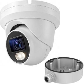 Real HD 5MP Color-Vu Full Color Night Version Turret PoE IP Camera Outdoor, 2.8mm Wide Angle, H.265, 65ft IP67 Waterproof, Must Work with a NVR, Bundle with CB110 DS-1280ZJ-DM18 LTB347 Conduit Base in Saudi Arabia