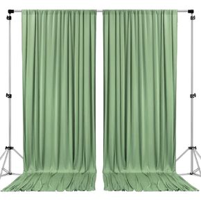AK Trading CO. 10 feet Wide x 12 feet Long Polyester Backdrop Drapes Curtains Panels with Rod Pockets - Wedding Ceremony Party Home Window Decorations - (Black) in Saudi Arabia