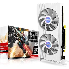 RX 580 8GB Graphics Card 2048SP DDR5 256 Bit Graphics Card for Gaming PC Computer Graphics Boards PCIE 3.0 Twin Freeze Fans Computer Video Card with HDMI/DP/Ports (White) in Saudi Arabia