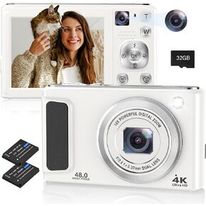 كاميرا رقمية بدقة 4K، كاميرات بدقة 48 ميجابكسل للتصوير الفوتوغرافي مع كاميرا أمامية وخلفية in Kuwait