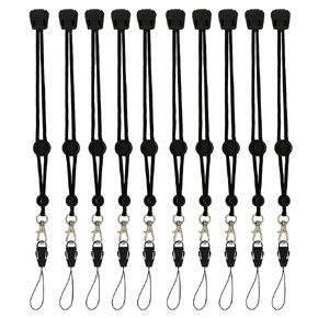 10pcs hand straps for Flashlight Cellphone USB Drive camera wrist strap, Adjustable Hanging Lanyard with Quick Release Buckle Parachute Cord Outdoor for Camera Keys Knife（black) Security Wrist Strap in Kuwait