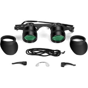 Eyeglass Style Telescope with Central Bridge and Temple Arms Providing Stable Fit and 10x34 Enhanced Viewing Suitable for Low Light Conditions Outdoor Concerts in Saudi Arabia