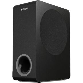 BESTISAN Basscore Powered Subwoofer, 8’’ Side-Firing 100W Sub, Class-D Amp, Subwoofers for Receiver/Home Theater System, Auto On/Off, RCA, LFE, AUX Input, High-Level Speaker Input & Output in Saudi Arabia