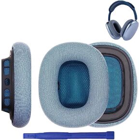 Aiivioll Replacement Ear Pads for AirPods Max Headphones - Breathable Mesh Cushions, Soft Memory Foam, Sweat-Resistant Earpads - Compatible with Apple AirPods Max (Sky Blue) in Saudi Arabia