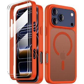 COOLQO for iPhone 18/17 Pro Max Case Clear 360 Spin Magnetic Black Stand in Saudi Arabia