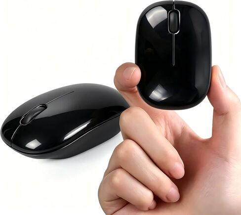 Mini Wireless Silent Mouse with Magnetic Cover - Portable, Plug-and-Play, 10M Range - Perfect for Office, Home, Travel & Kids (White) in Saudi Arabia