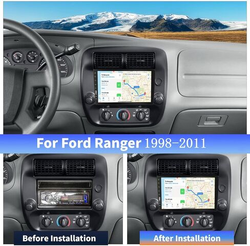 9" Single Din Car Stereo Radio for Ford Ranger 1998-2011 w/Carplay Car MP5 in Saudi Arabia