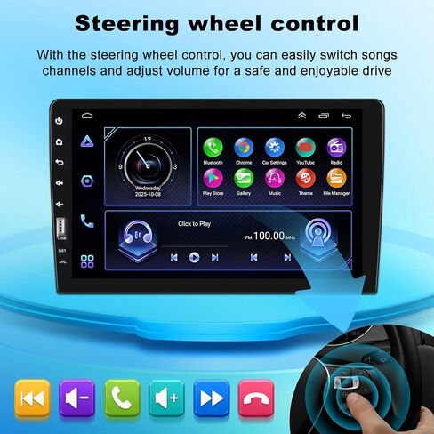 9" Single Din Car Stereo Radio for Ford Ranger 1998-2011 w/Carplay Car MP5 in Saudi Arabia