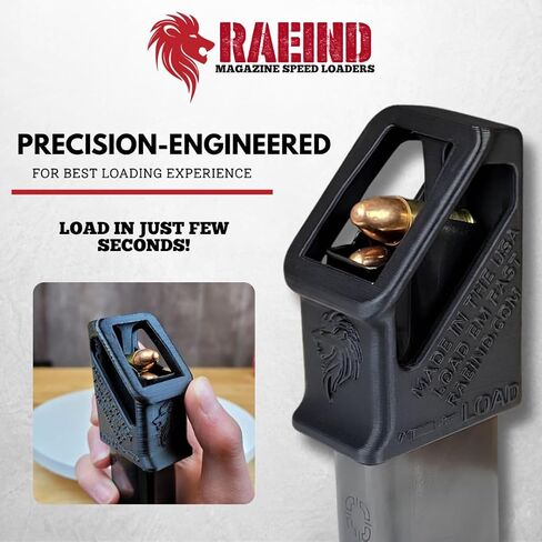 RAE Industries EZ-View Magazine Speed Loader for Beretta 9MM - Fits 92FS, 92X, 92XI, 92GTS, 92G, 92D, 92F, 96, 96A1, 96G, 96D, 90two (40 S&W) Quick Range Loader Pistol Shooting Accessory by RAEIND in Saudi Arabia