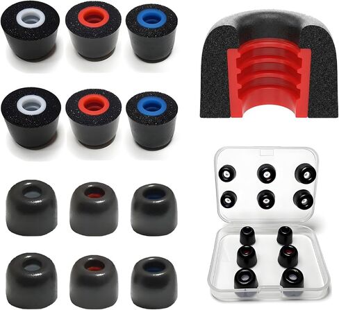 Memory Foam Replacement Earbud Tips, (4.5-6mm) with Threaded Grip in Kuwait