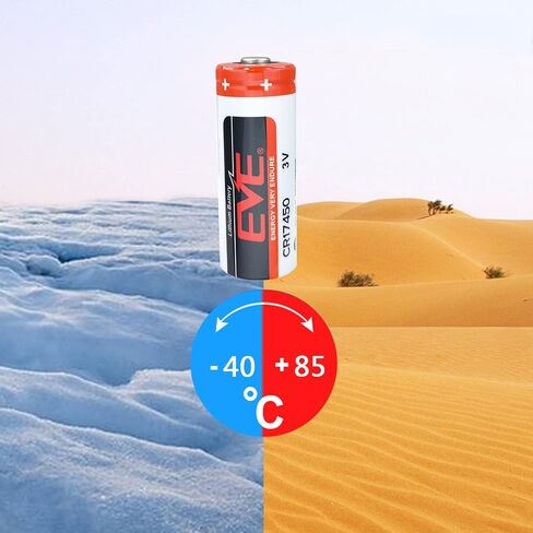 (2-Pack) CR17450 2400mAh 3V بطارية ليثيوم بديلة لبطارية التحكم الصناعية EVE CR17450 PLC in Kuwait
